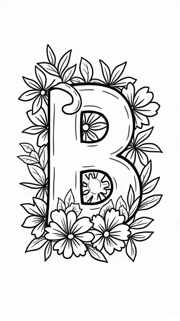 Lettre b imprimable coloriage